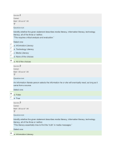 Media & Info Literacy Test