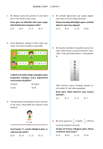 6.SINIF DENEME 2 MAYIS