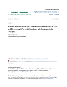 Student Solutions Manual for Elementary Differential Equations an