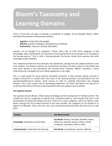 section iii 5- blooms learning domains