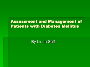 Assessment and Management of Patients with Diabetes Mellitus