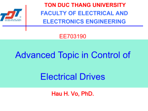 Advanced Topic in Control of Electrical Drives - CHAPTER 0