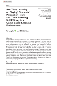 lu-lien-2019-are-they-learning-or-playing-students-perception-traits-and-their-learning-self-efficacy-in-a-game-based