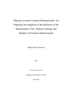 Harrison, P. (2013) PhD Thesis - Making Accurate Formant Measurements