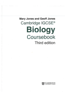 Cambridge IGCSE Biology