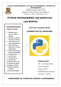 Python Lab