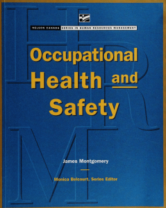 Occupational Health and Safety - Montgomery, James, Toronto  Nelson Canada
