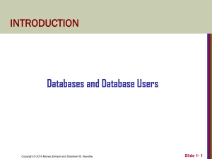 Chapter 1 Data Modeling and Users