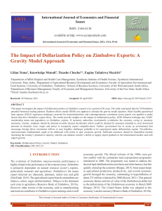 Impact of dollarization policy in Zimbabwe