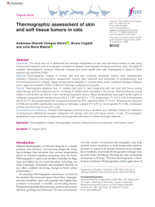 Thermographic Assessment of Feline Skin Tumors