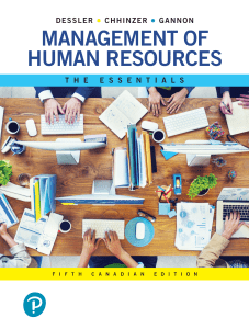 Management of Human Resources The Essentials, Fifth Canadian Edition, 5th edition (Gary Dessler  Nita Chhinzer  Gary L. Gannon) (Z-Library)