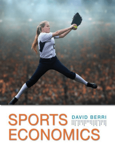 Sports Economics - David Berri