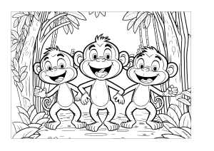 coloring-three-funny-monkeys (1)