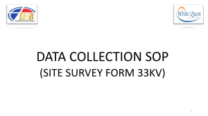 DATA COLLECTION MANUAL (SITE SURVEY FORM 33KV)