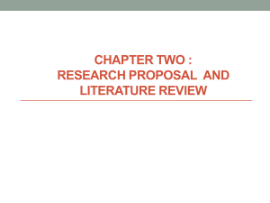 Chapter Two Research Proposal and Literure Review