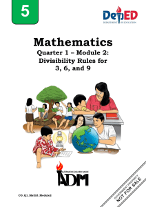 Math5 q1 mod2 DivisibilityRulesFor3,6And9 v2