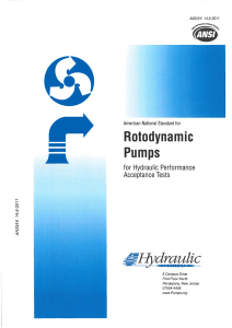 ANSI HI 14.6 - 2011 Roto Dynamic Pump Hydraulic Perfomance