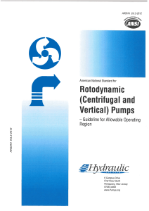 ANSI HI 9.6.3 - 2012 Centrifugal and Vertical Pump