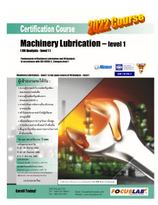 01 Machinery Lubrication level 1 2022