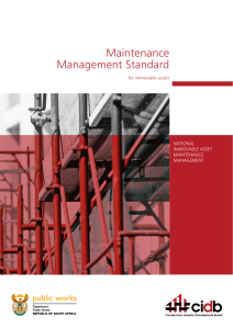 NIAMM Maintenance Management Standard