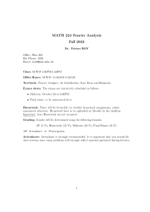 MATH 224 Syllabus