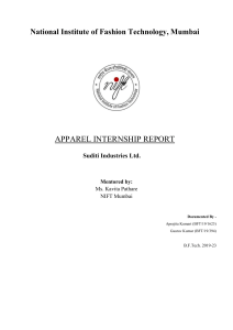 Apparel Production Internship Report
