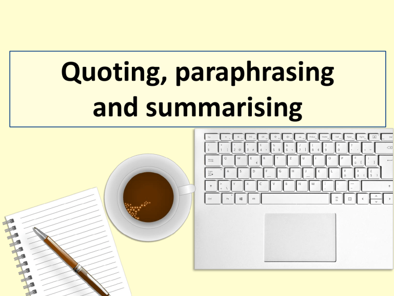 quoting and paraphrasing data study island answers