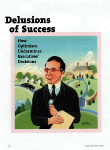 Lovallo and Kahneman 2003 Delusions of Success