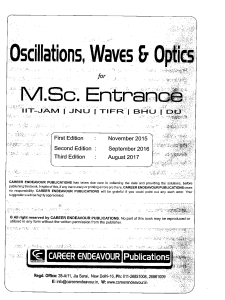 3. Oscillations, Waves   Optics