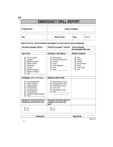 fire drill report sep 2021