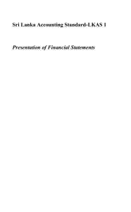 LKAS 1: Presentation of Financial Statements