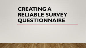 Creating a reliable survey questionnaire