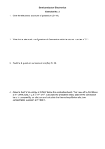 Exercise 2 Questions - Semiconductor Electronics