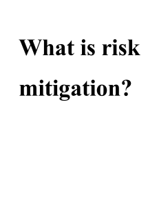 What is risk mitigation