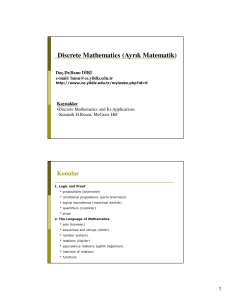 Discrete Mathematics Ayrik Matematik Kay