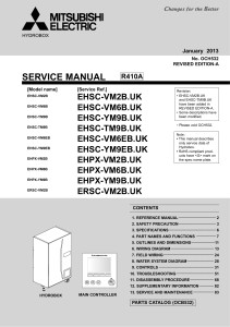 Ecodan Indoor EHSC-VM2B-EHPX-VM2B Service