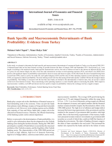 Bank Specific and Macroeconomic Determinants of Bank Profitability  Evidence from Turkey[#354531]-365937 (1)