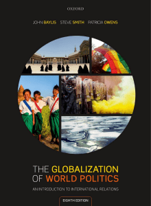 The globalization of world politics. -
