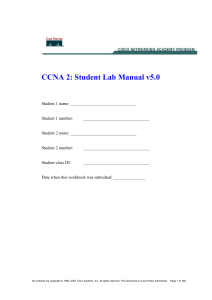 CCNA 2 Student Lab Manual v5 0
