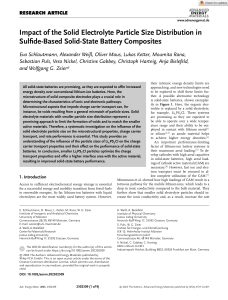 Advanced Energy Materials - 2023 - Schlautmann - Impact of the Solid Electrolyte Particle Size Distribution in Cathodes