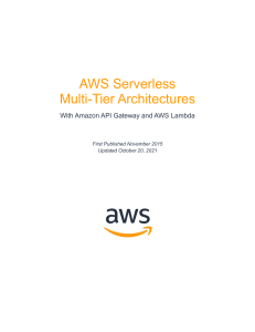 AWS Serverless Multi-Tier Architectures