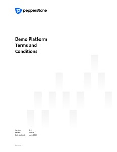 Pepperstone Demo Platform Ts&Cs