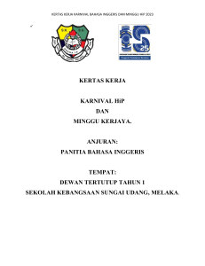 Kertas Kerja Karnival Bahasa Inggeris & Minggu HiP 2023