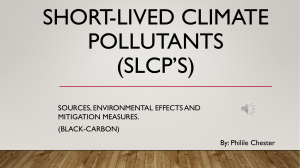 Short Lived Climate Pollutants - Black Carbon