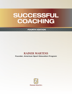Successful Coaching  Fourth Edition