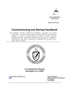 Commissioning and Startup Handbook