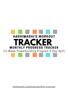 HASHIMASHI'S Workout Tracker - Powerbuilding Program Monthly Progress Tracker (1)