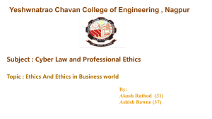 Ethics and Business Ethics Presentation