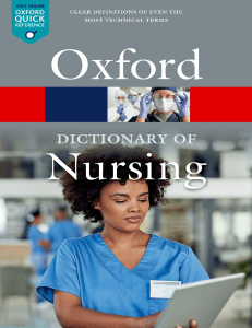 A Dictionary of Nursing Oxford Quick Reference