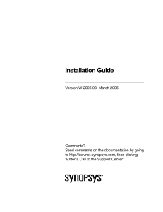 Synopsys Installation Guide